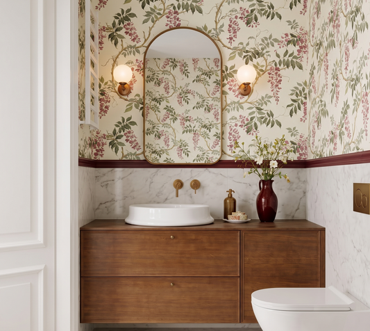 Powder Room Wallpaper: Top Tips & Ideas to Balance Function & Flair