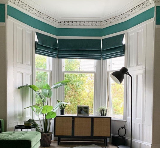 Bay Window Roman Blinds & Fabric Shades: Top Ideas & Tips