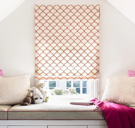 Flat fold roman shades