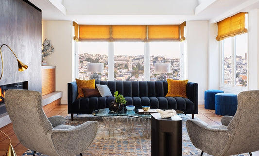 Slatted roman blinds