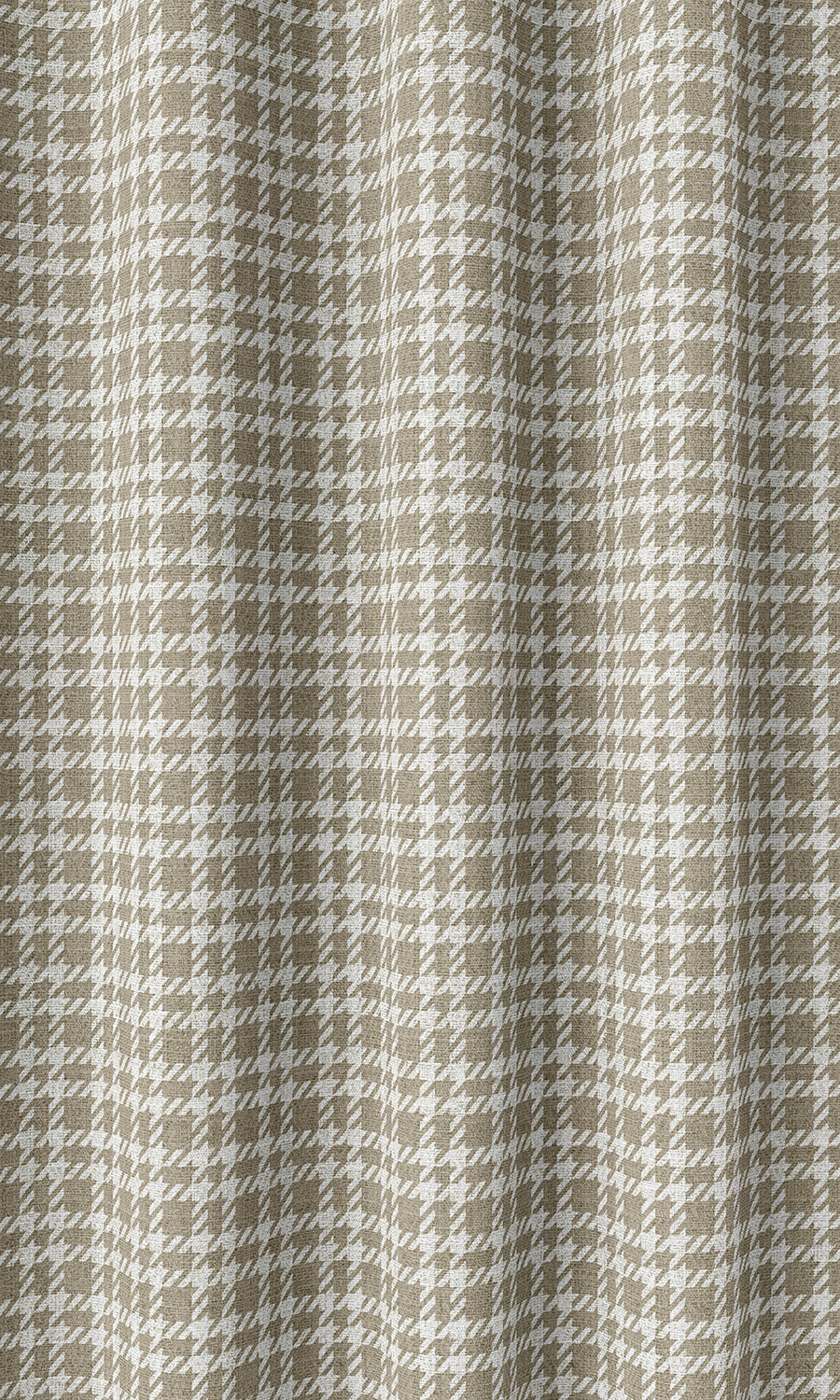 Check Patterned Home Décor Fabric Sample (Beige/ White)