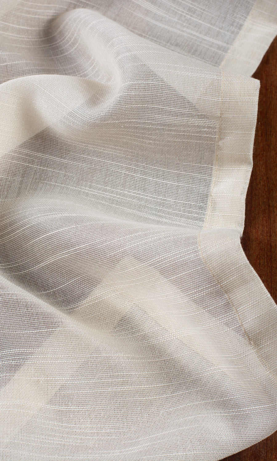 Textured Sheer Any Size Style Roman Blinds (Pale Beige/ Warm Ivory)