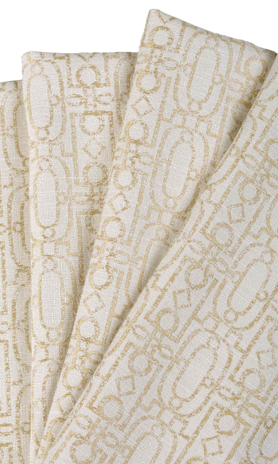 Trellis Poly-Cotton Flat, Plain, Fake, Faux, European Relaxed Roman Blinds (Off White/ Pale Beige)