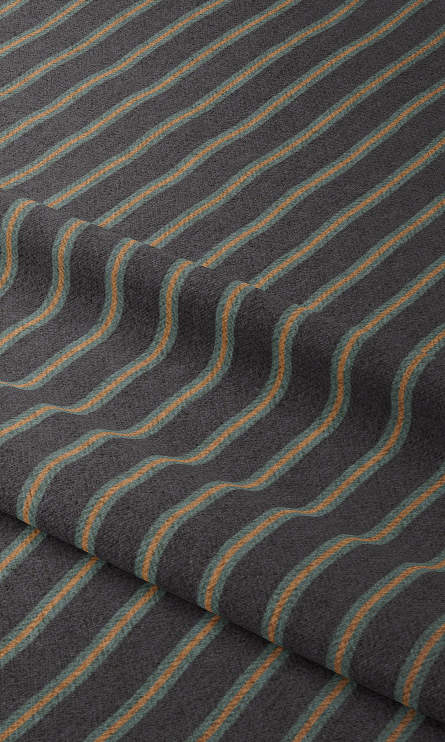 Striped Free Fabric Material Sample (Midnight Blue/ Charcoal Grey)