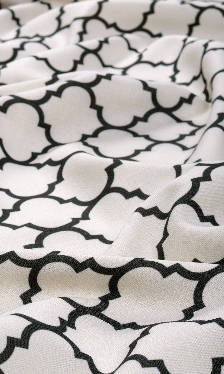Moroccan Tiled Blinds (Cream/ Black) Extra Long Short Wide