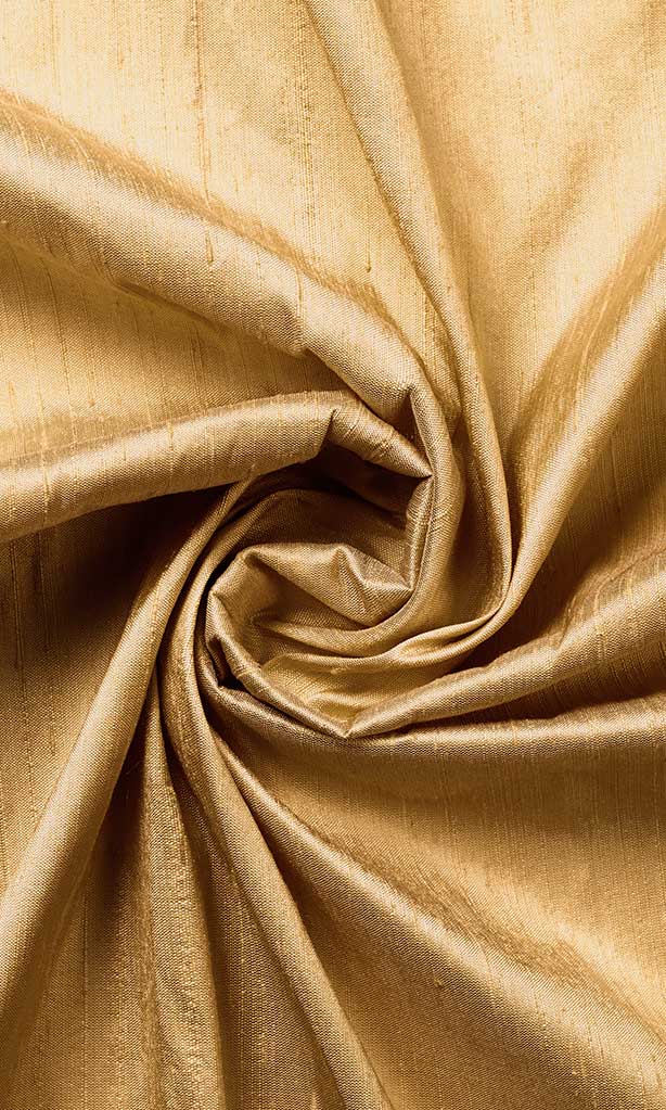 Dupioni Silk Home Décor Fabric Sample (Golden Beige/ Brown)