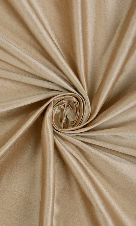 Shantung Silk Home Décor Fabric By the Metre (Peanut Brown)