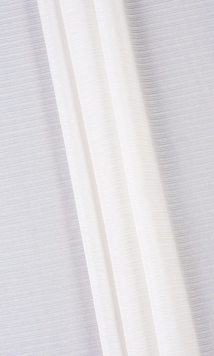 Striped Sheer Flat, Plain, Fake, Faux, European Relaxed Roman Blinds (Pearl White)