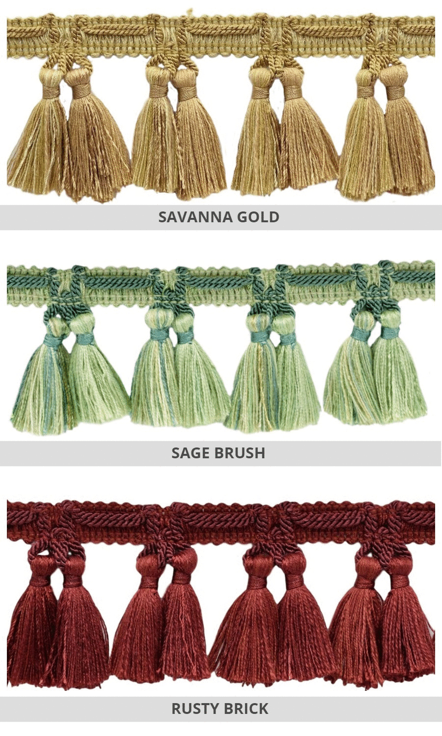 Window blinds trims and tassels