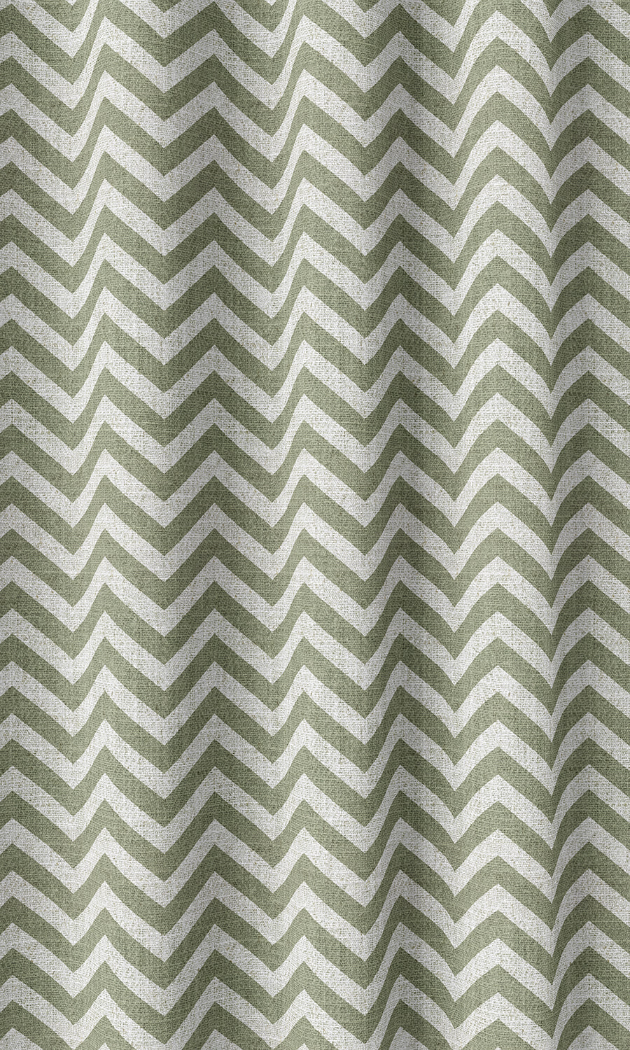 Modern Chevron Print Home Décor Fabric Sample (Green/ White)