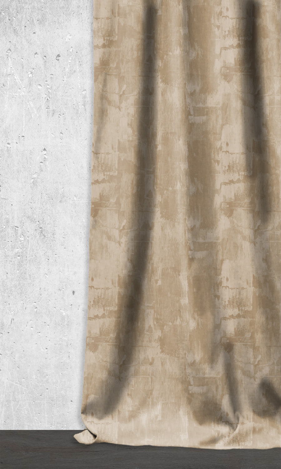 Modern Striped Window Treatments Fabric Sample (Brown/ Beige)