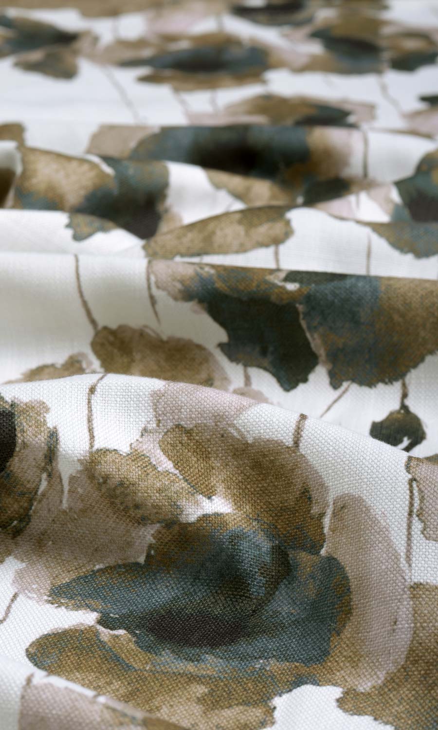 Water Lilies Floral Roman Blinds & Window Shades (Brown/ Grey)