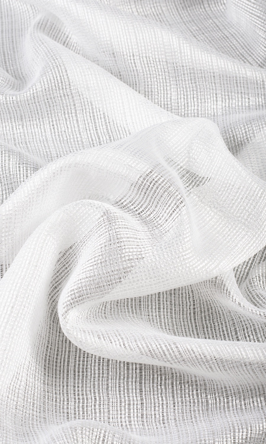 Textured Striped Sheer Roman Blinds & Window Shades (White)