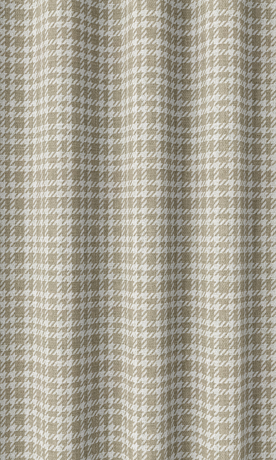 Checkered Home Décor Fabric By the Metre (Brown/ White)