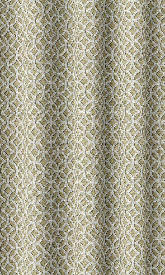 Geometric Print Flat, Plain, Fake, Faux, European Relaxed Roman Blinds (Pastel Green)