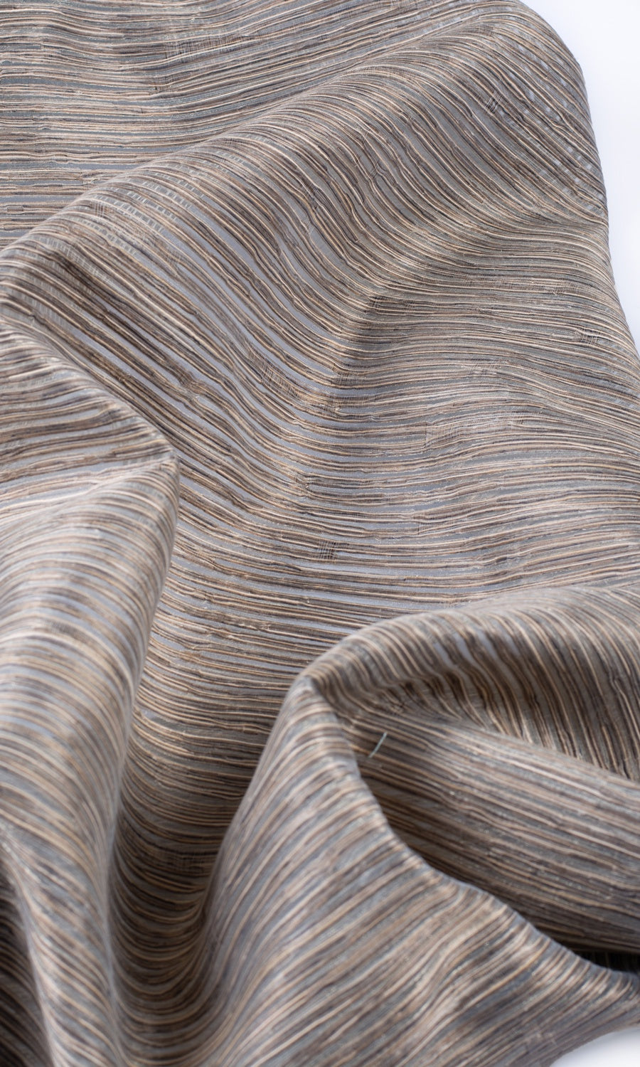 Striped Sheer Any Size Style Roman Blinds (Mocha Brown)