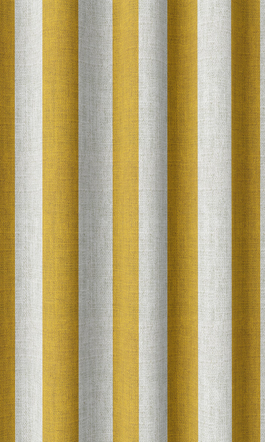 Striped Home Décor Fabric Sample (Yellow/ White)