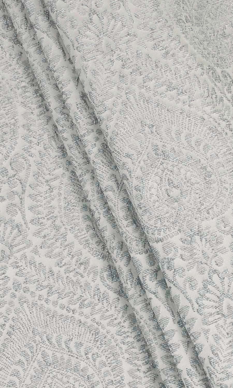 Textured Floral Made-to-Measure Roman Blinds (Silver Grey)
