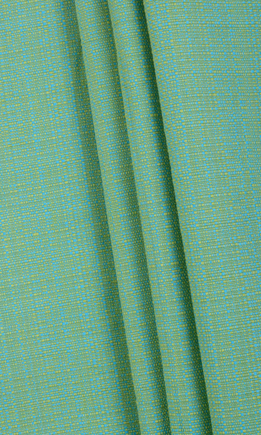 Cotton Home Textile Fabric Material Sample (Green-Blue)