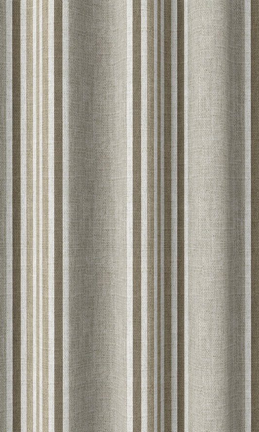 Modern Striped Home Décor Fabric By the Metre (Tan/ Brown)