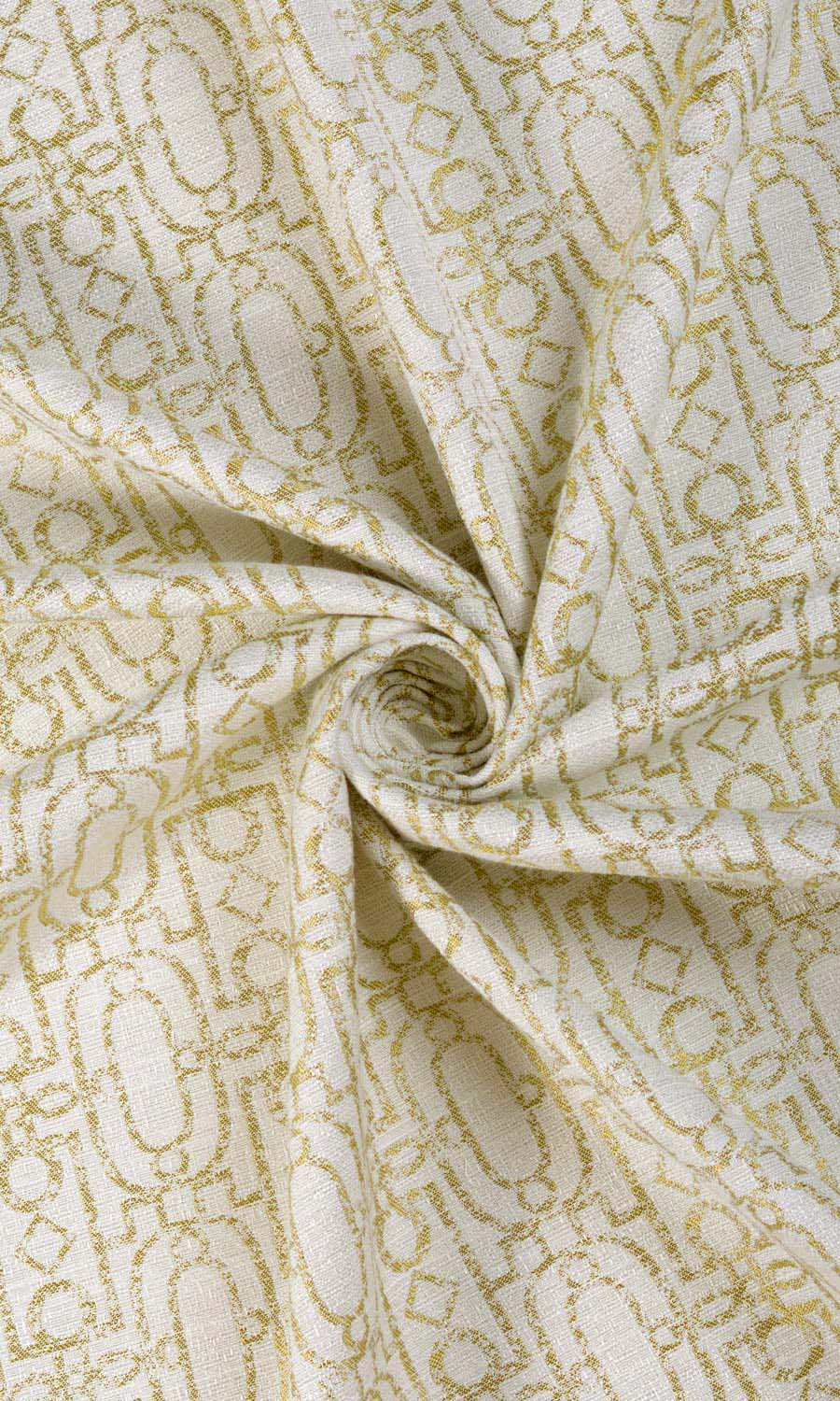 Trellis Poly-Cotton Any Size Style Roman Blinds (Off White/ Green)