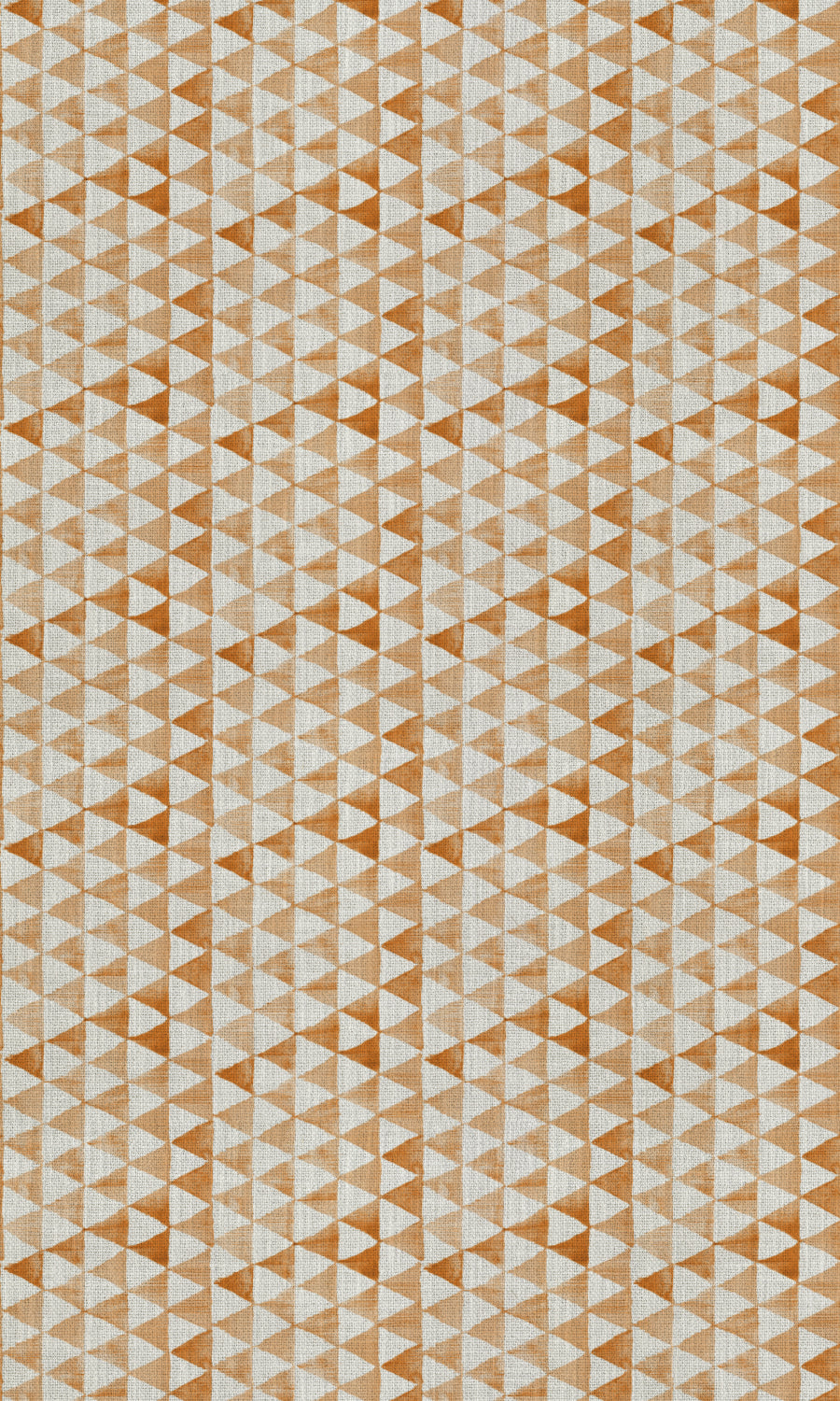 Geo-Print Free Fabric Material Sample (White/ Burnt Orange)