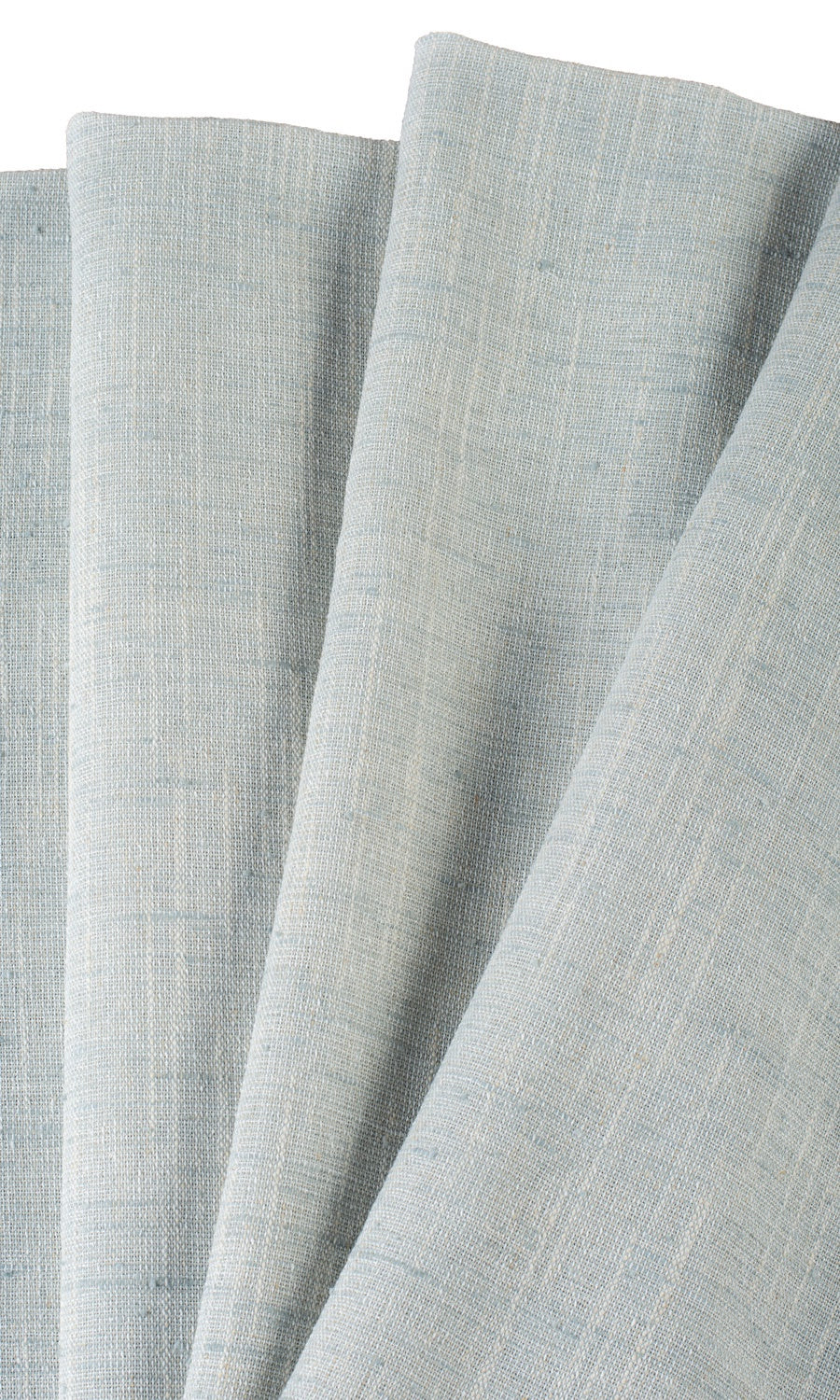 Semi-Sheer Linen Texture Window Treatments Fabric By the Metre (Aqua Blue)