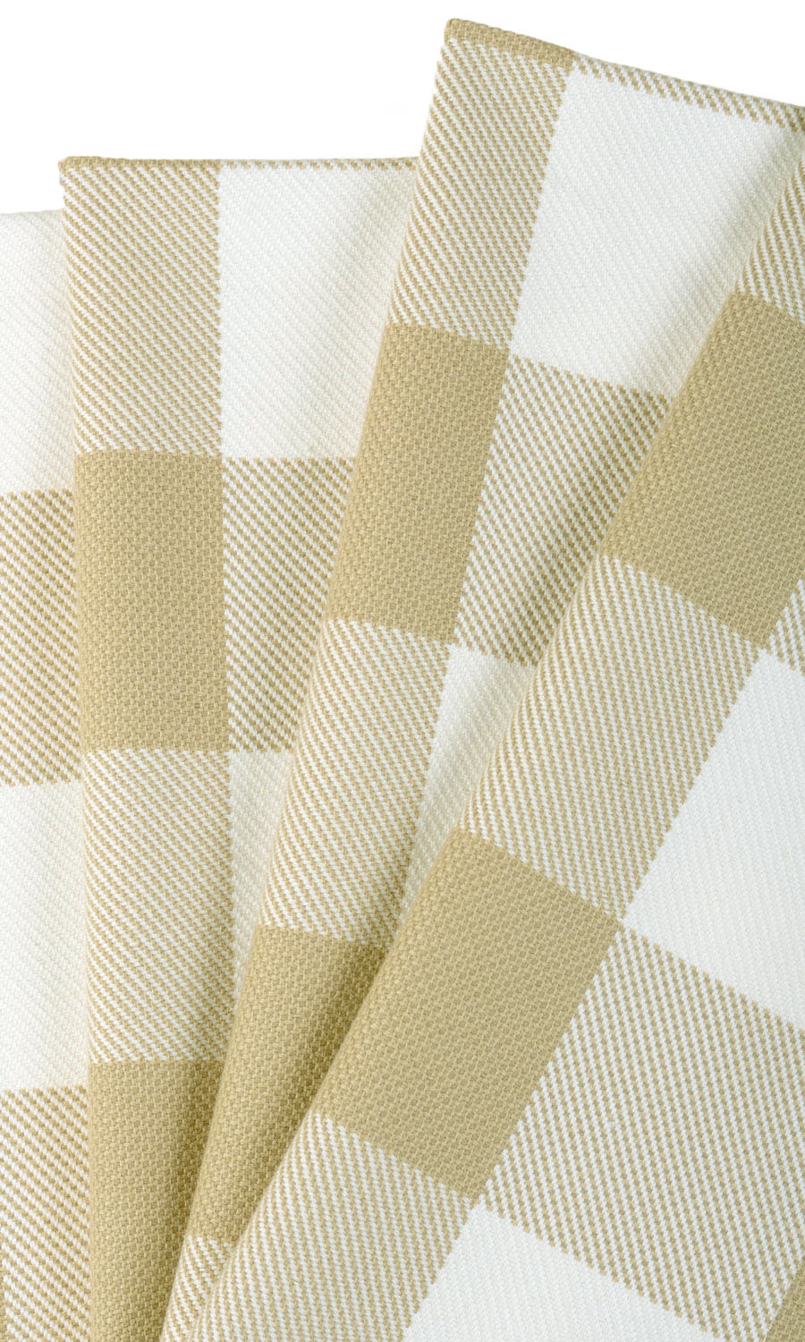 Buffalo Plaid Blinds (Khaki Brown/ White) Extra Long Short Wide