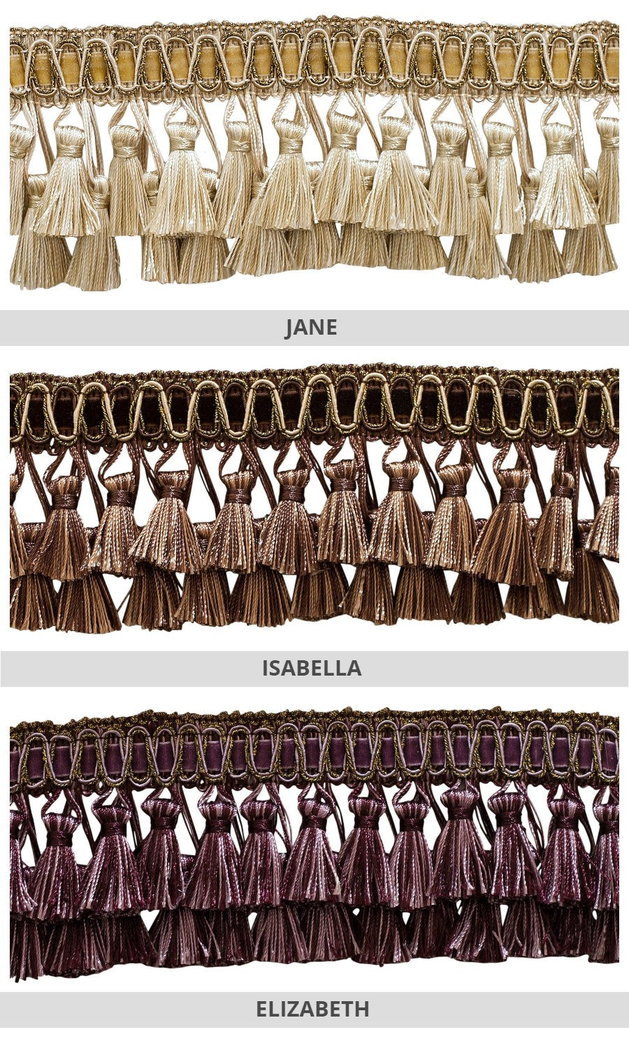 Window blinds tassel trimming