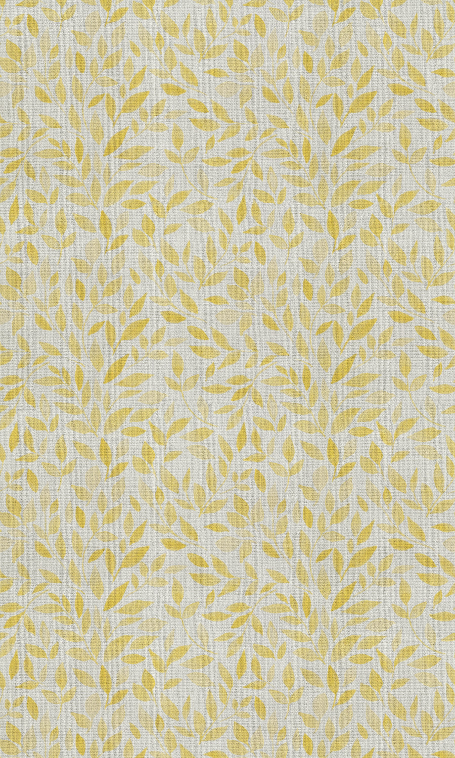 Botanical Print Fabric Material By the Metre (White/ Yellow)