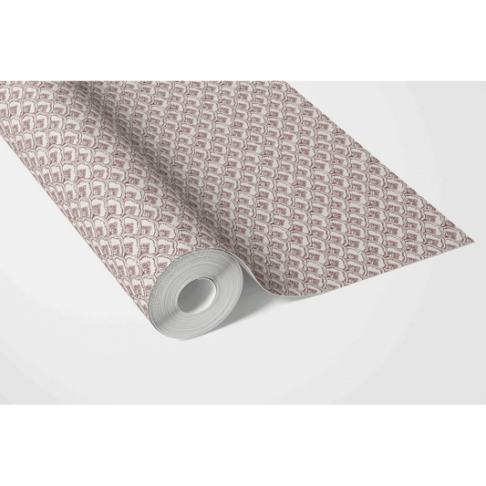 Small-Scale Floral Lattice Traditional Wallpaper (Pink/ White)