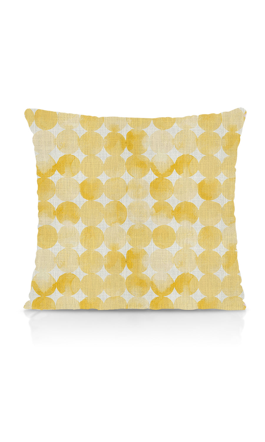 Polka Dot Home Textile Fabric Material Sample (Eggshell White/ Warm Yellow)
