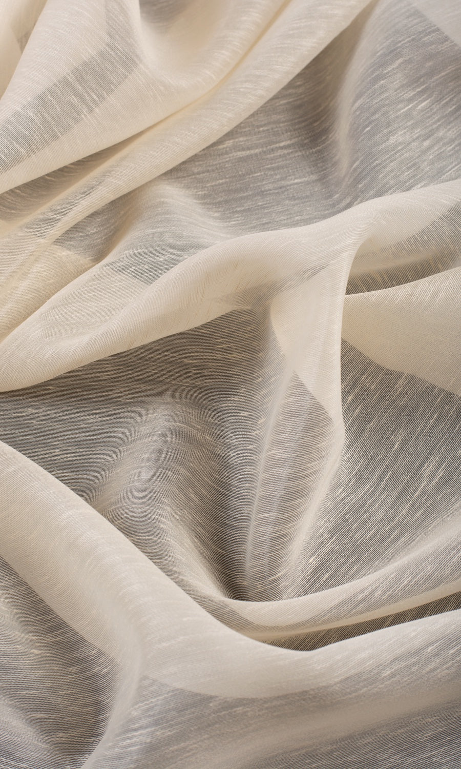 Plain Sheer Window Treatments Fabric Sample (Warm Ivory)
