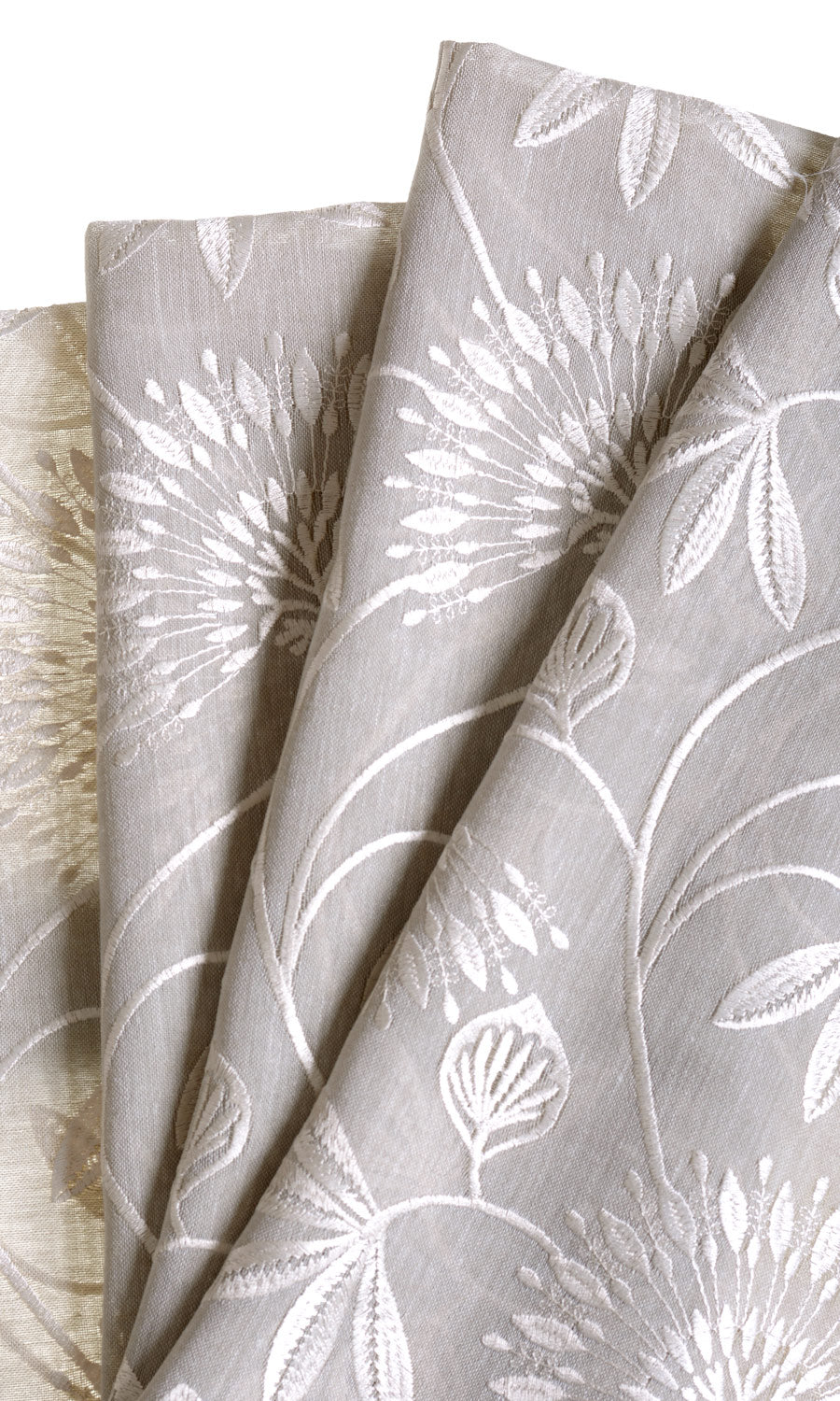 Semi Sheer Flat, Plain, Fake, Faux, European Relaxed Roman Blinds (Warm Gray/ White)