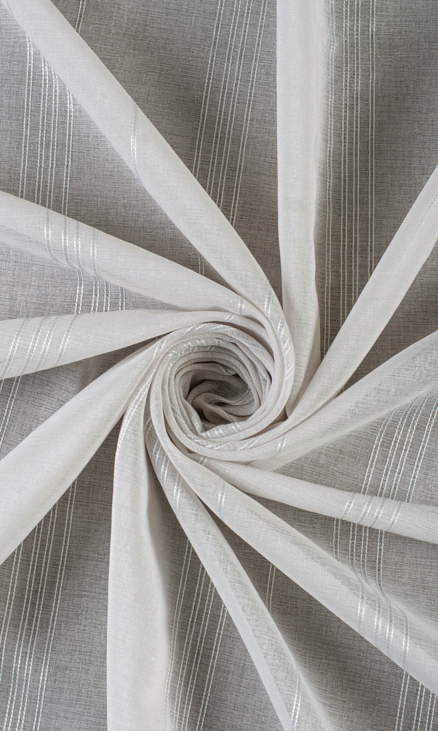 Striped Sheer Made-to-Measure Roman Blinds (Grey)