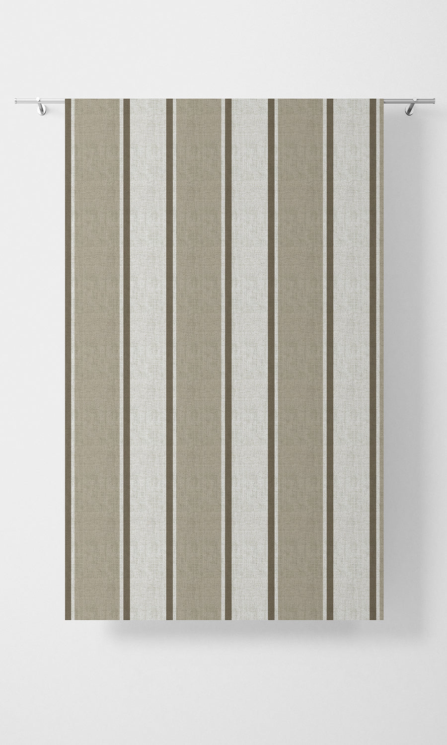 Modern Striped Flat, Plain, Fake, Faux, European Relaxed Roman Blinds (Beige/ White)