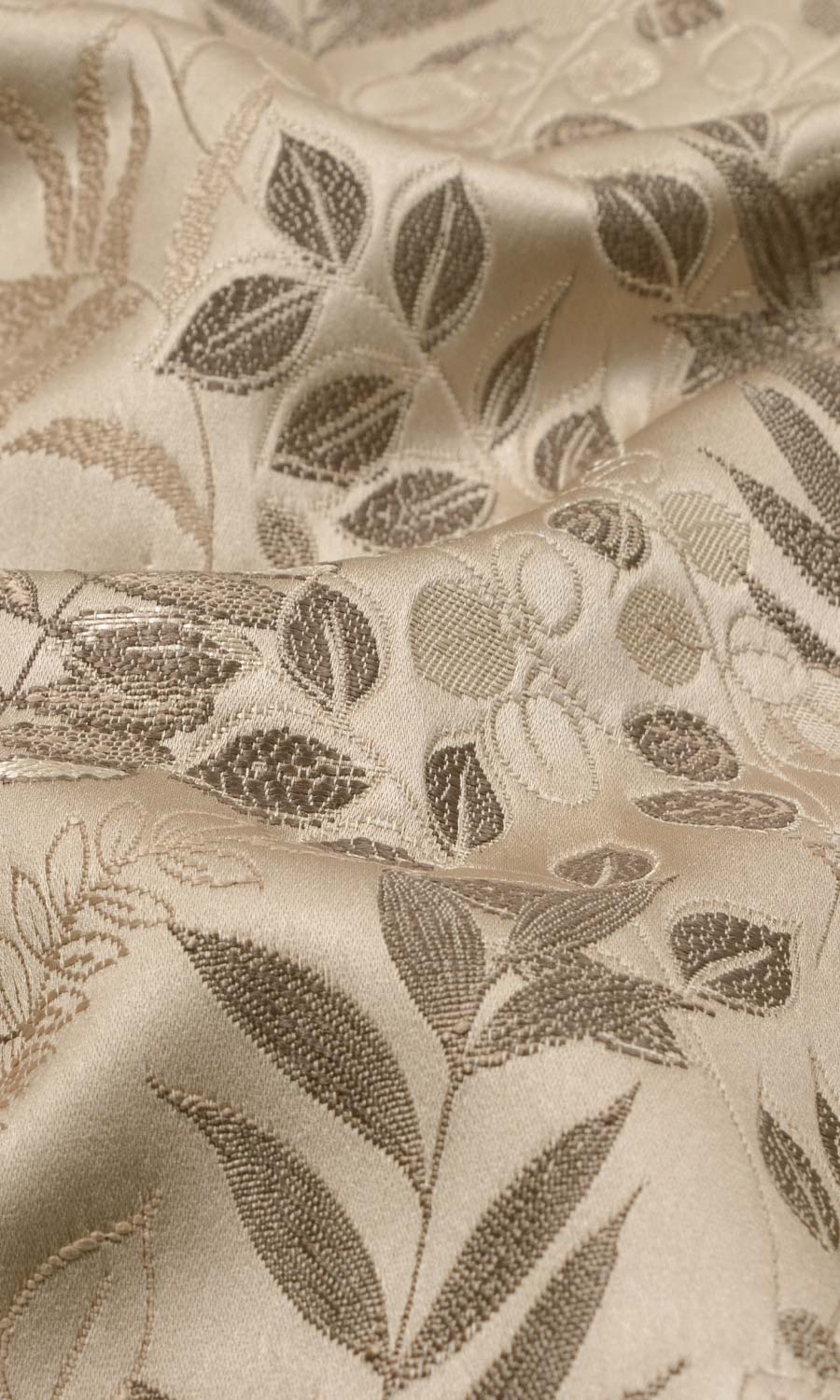 Botanical Flat, Plain, Fake, Faux, European Relaxed Roman Blinds (Mocha Brown)