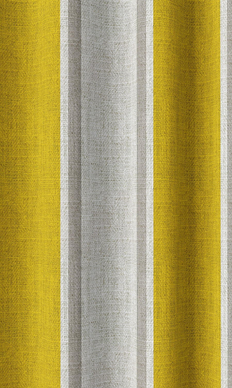 Striped Print Home Décor Fabric Sample (Linen White/ Yellow)