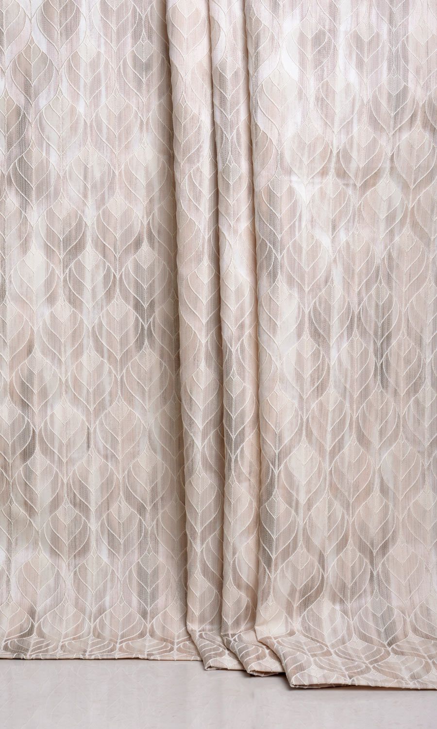 Petal Patterned Any Size Style Roman Blinds (Pale Grey/ Beige)