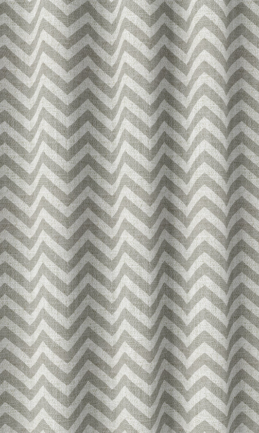 Chevron Print Home Décor Fabric By the Metre (Grey/ White)