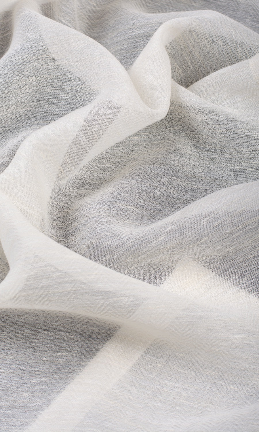Textured Sheer Roman Shades (Warm White)