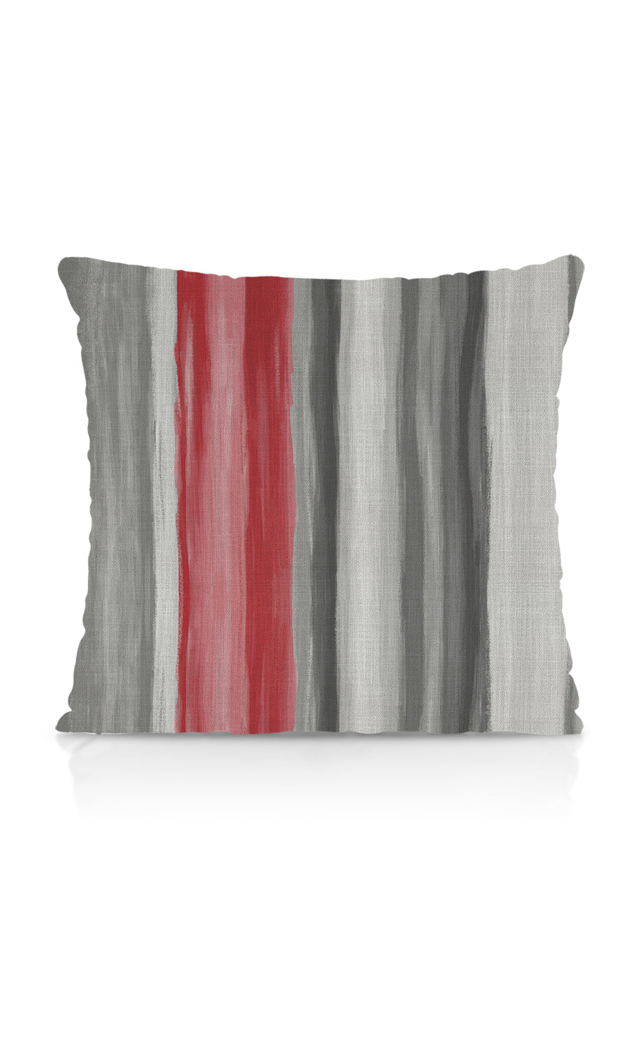 Modern Striped Home Textile Fabric Material By the Metre (Grey/ Red)