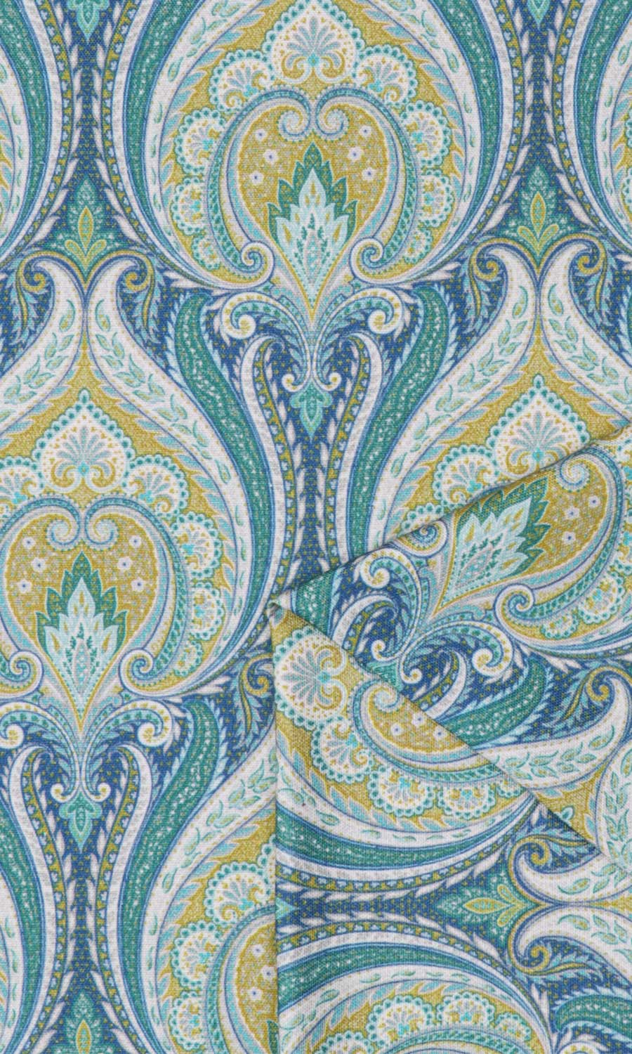 Floral Damask Made-to-Measure Roman Blinds (Blue/ Green)