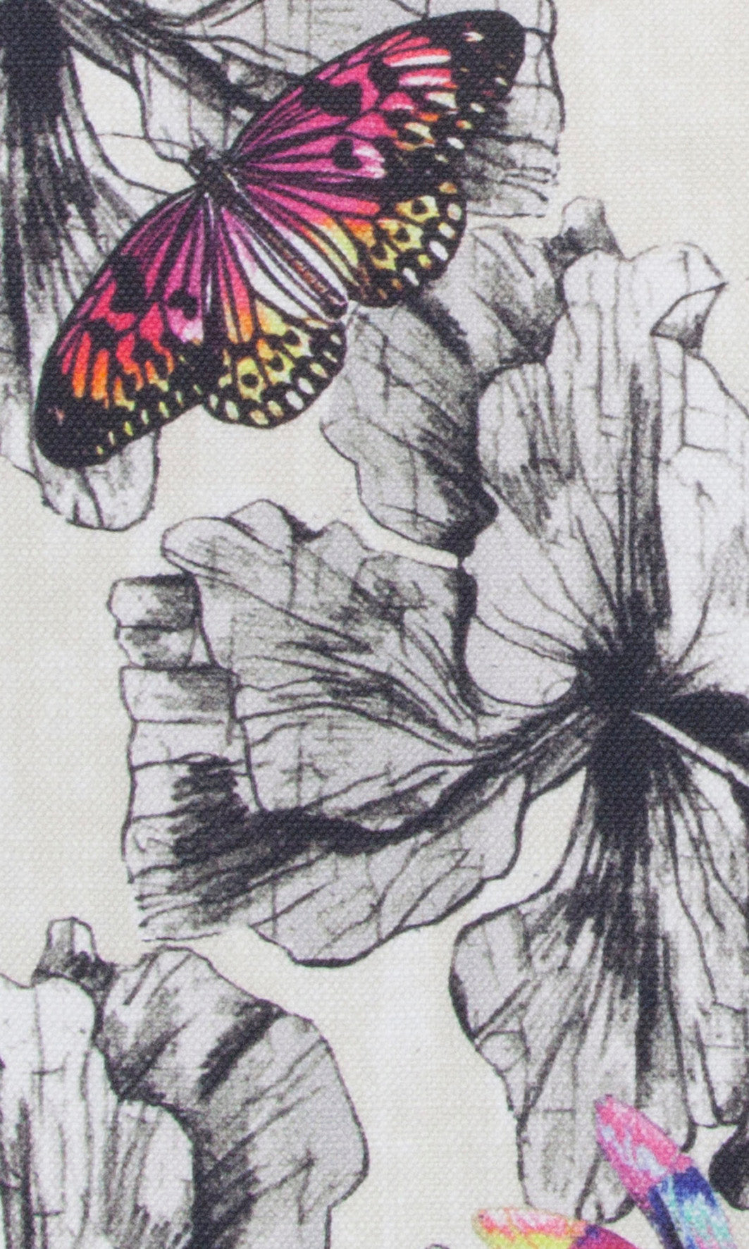 Butterfly Print Cotton Made-to-Measure Roman Blinds (Pink/ Purple)