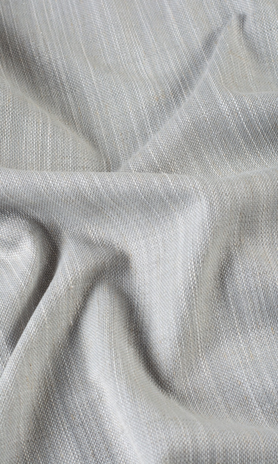 Plain Linen-Blend Fabric By the Metre for Roman Blinds & Shades (Gray)