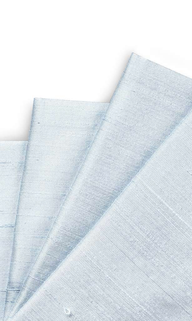 Pure Silk Fabric Blinds (Ice Blue) for Living, Bedroom, Kitchen, Bathroom