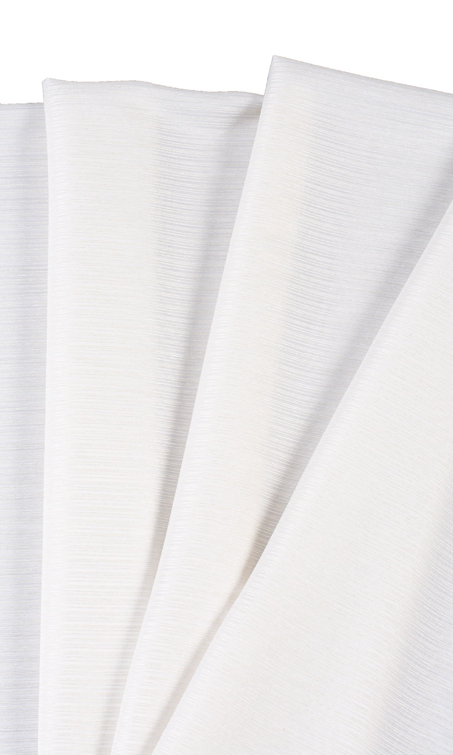 Striped Sheer Blinds (Pearl White) Extra Long Short Wide