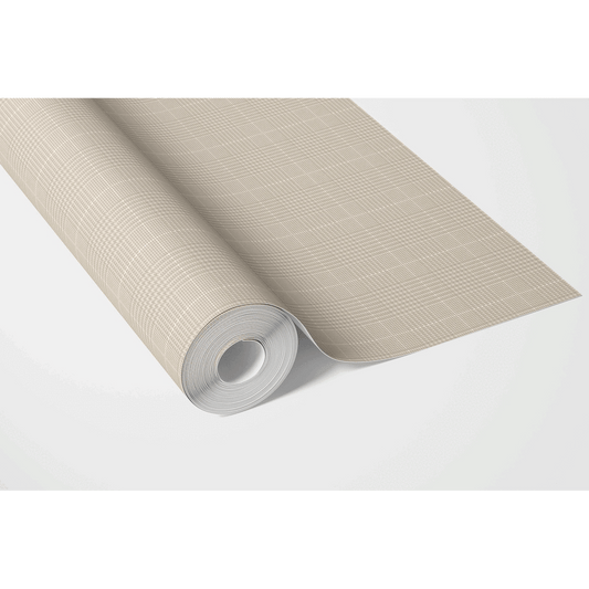 Neutral Textured Check/ Geometric Traditional Wallpaper (Beige/ Taupe)