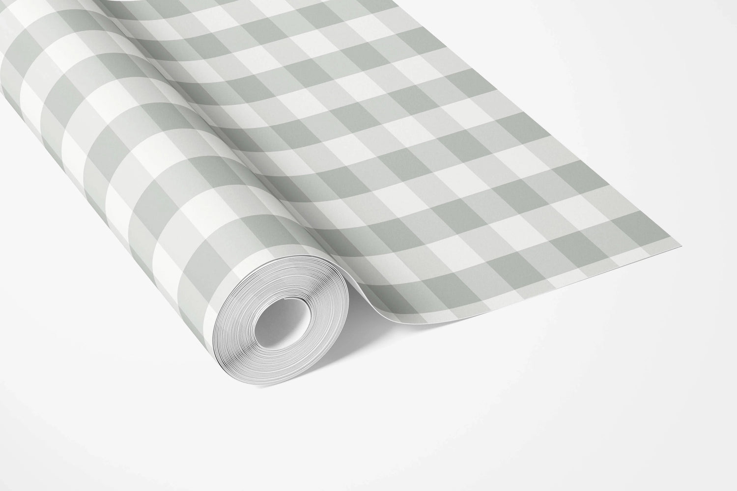Geometric Gingham Bathroom Wallpaper (Grey)