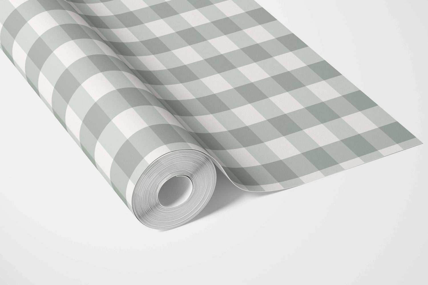Geometric Gingham Bathroom Wallpaper (Duck Egg Blue)